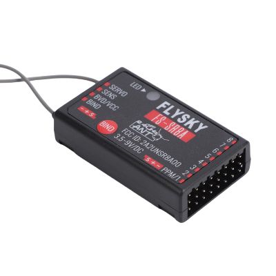 Flysky FS-SR8 2.4GHz Mini 8 Channel Receiver - Dual Antenna, Compatible with FS-ST8 Transmitter for RC Cars, Drones, Boats, Airplanes & Robots