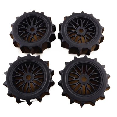 4pcs 17mm Hex Black Snow Sand Master Paddles Wheel Tires Compatible with RC Car Parts 1 8 Off Road Buggy