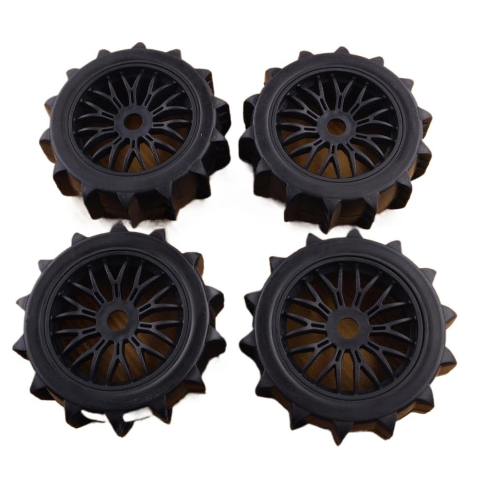 4pcs 17mm Hex Black Snow Sand Master Paddles Wheel Tires Compatible with RC Car Parts 1 8 Off Road Buggy