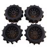 4pcs 17mm Hex Black Snow Sand Master Paddles Wheel Tires Compatible with RC Car Parts 1 8 Off Road Buggy view 1