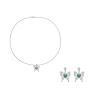 Bohemian Butterfly Pendant Necklace Earrings Two Piece Set For Women,red,50.5cm view 2