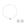 Bohemian Butterfly Pendant Necklace Earrings Two Piece Set For Women,red,50.5cm view 4
