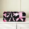 Kids Coquette Pink Black Bow Fleece Throw Blanket Baby 30"x40" Personalized Initial E for Bed Couch Chair Living Room for Boys Girls Teens Bowknot Flannel Blanket Plush Fuzzy Microfiber Princess view 4