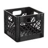 16QT Heavy Duty Plastic Milk Carton, Black, with Built-in Handle view 1