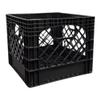 16QT Heavy Duty Plastic Milk Carton, Black, with Built-in Handle view 2