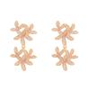 6 * 2.8cm Bohemian Multi Layer Small Flower Pendant Handmade Vintage Earrings,pink,6 * 2.8cm view 3