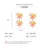 6 * 2.8cm Bohemian Multi Layer Small Flower Pendant Handmade Vintage Earrings,pink,6 * 2.8cm view 4