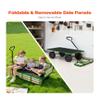 Wagon, 39in Pull-Along Wagon with Wooden Sides & Handle, 551lbs Capacity, 10 Tires - Outdoor Utility Wagon for Beach, Camping, Gardening view 4