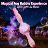 Magic Fog Bubble Wand, New Touchable Fog Bubble Machine, Interactive Smoke Bubbles Machine with Bubbles Gloves for Outdoor Party, Parent-Child Interaction (Bubble Liquid Refill + Atomizer-C) view 3