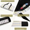 3 Pcs Empty Mahjong Bag Set Seamless French country kitchen stripe fabric print Blue yellow white Soft American Mahjong Tile Carrying Case Rack and Pushers Bags Game Night Accessories Gifts for Women view 4