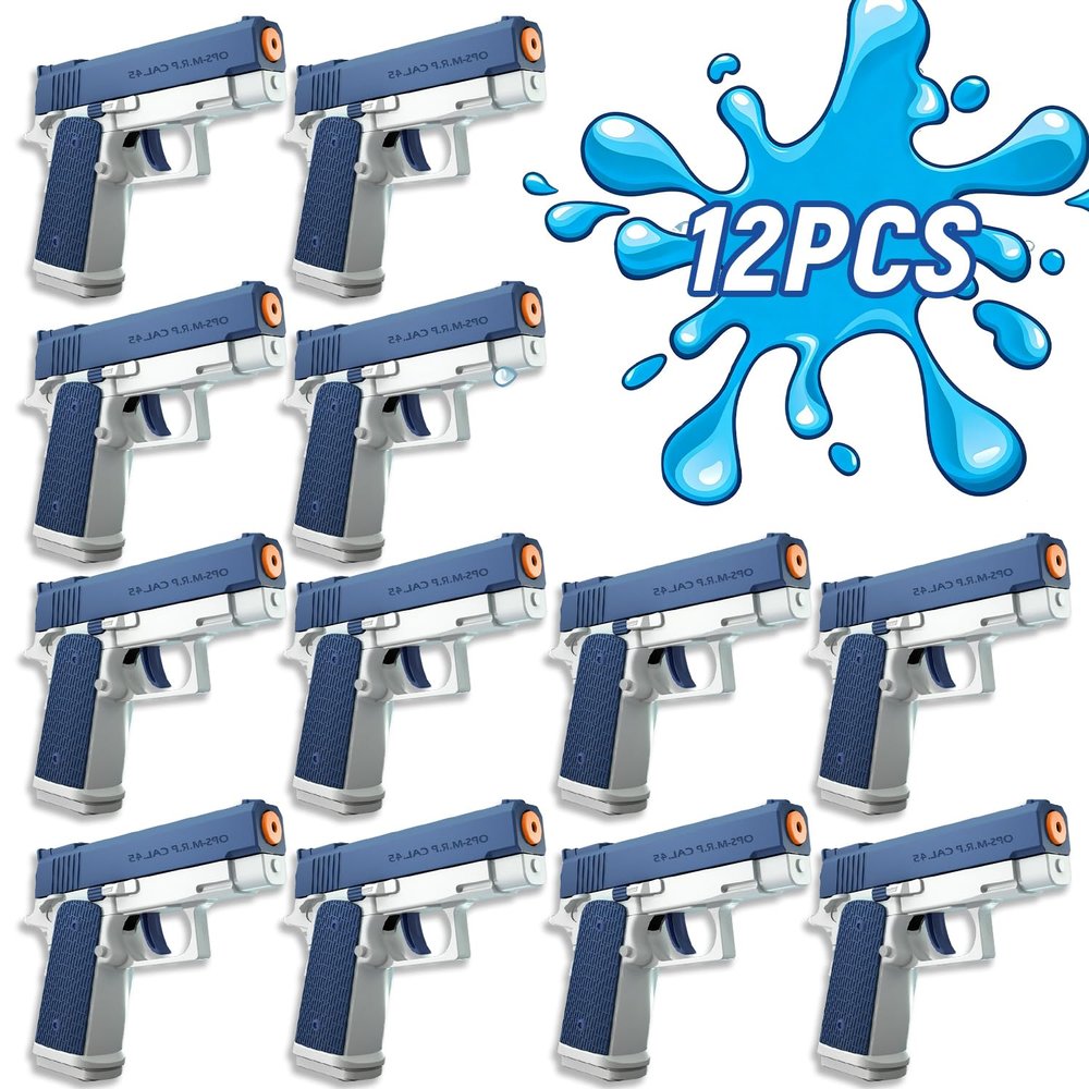 12 Pack Water Gun for Kids, Squirt Guns Bulk Small Manual Water Pistols Toy, Summer Swimming Pool Beach Party Play Water Fighting Toys Gifts for Boys Girls Children (12 Blue)