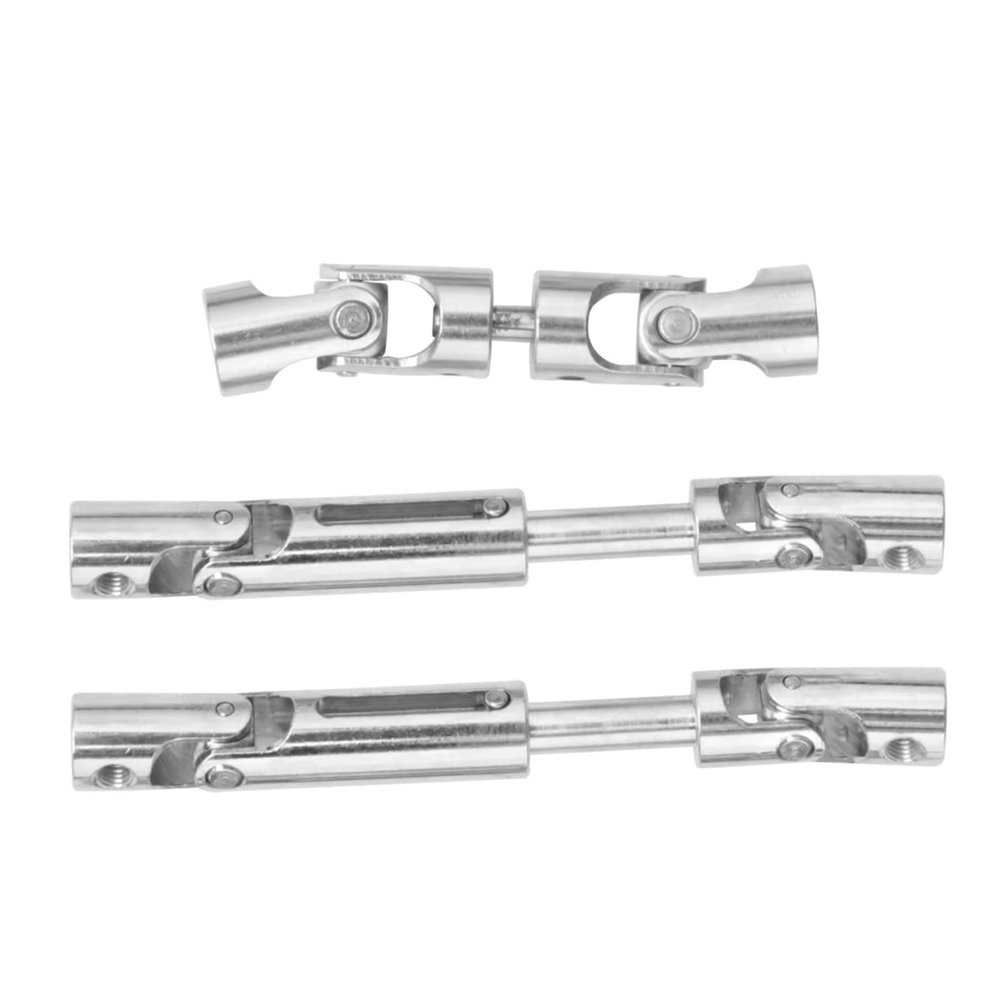 DIQYRS Front Rear Drive Shaft Compatible with WPL B16 B36 Q60 Q63 Q64 for Fayee FY004 for MN-77 6WD 6X6 RC Car Upgrade Parts 3pcs Metal Drive Shaft CVD Driveshaft