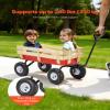Wagon - 39 inch Pull-Along Wagon, Wooden Panels, 330 lbs Capacity -Utility Wagon for Toddlers, Beach, Camping, Gardening view 2