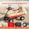 Wagon - 39 inch Pull-Along Wagon, Wooden Panels, 330 lbs Capacity -Utility Wagon for Toddlers, Beach, Camping, Gardening view 3