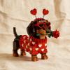 2026 Valentines Day Exclusive Dachshund Brick Set - Adorable Buildable Dog Model with Heart-Shaped Design, Cute Dog Building Blocks Toy, Ideal Gift for Valentine's Day, Fun DIY Building Toy (2PC) view 2