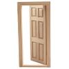 1:12 Scale Birch Mini Dollhouse Door, DIY Miniature Accessory for Dollhouse Decoration & Collectors view 1
