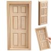 1:12 Scale Birch Mini Dollhouse Door, DIY Miniature Accessory for Dollhouse Decoration & Collectors view 2