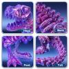 2 Packs Easter 3D Printed Dinosaur Toys for Boys 3-5 Years Skeleton T-Rex Figure with Large Storage Crystal Eggs Easter and Birthday Gifts Fidget Toys for 3 4 5 6 7 8 9 10 11 12 Years Old Boys Girls view 3