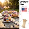 100 Pcs American Flag Toothpicks - Premium Patriotic Cupcake Toppers with Double-Sided Printing | Larger Flags for 4th of July, Juneteenth, Veterans Day Party Decorations & Home Festive Display view 2