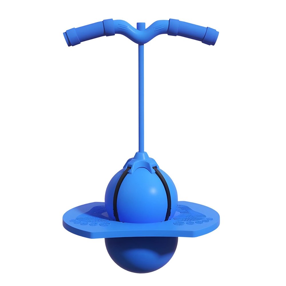 Balance Jumping Ball, Crazy Jumper Jump Ball for Kids & Adults -Balance Board with Handle, Indoor & Outdoor Fun, Perfect for Balance, Coordination, And Fitness (Blue)