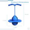 Balance Jumping Ball, Crazy Jumper Jump Ball for Kids & Adults -Balance Board with Handle, Indoor & Outdoor Fun, Perfect for Balance, Coordination, And Fitness (Blue) view 4