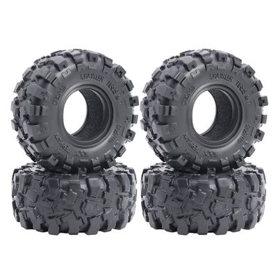 4PCS 1.0" Soft Rubber Tyres Mud Terrain Wheel Tires 58x24mm 63x24mm for 1/18 TRX4M 1/24 Axial SCX24 Bronco Fcx24 RC Crawler Upgrade Part (C 58X24mm)