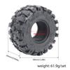 4PCS 1.0" Soft Rubber Tyres Mud Terrain Wheel Tires 58x24mm 63x24mm for 1/18 TRX4M 1/24 Axial SCX24 Bronco Fcx24 RC Crawler Upgrade Part (C 58X24mm) view 2