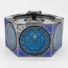 7-in-1 Mechanical Rotating Dice, Metal One-Piece Dice Set, Comes with Gift Box, Suitable for Role-Playing (Pearl Gun Color - Blue) view 3