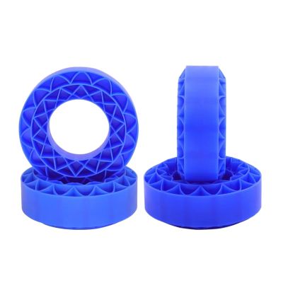 Models Upgrades Parts For Traxxas For Trx4 For Axial For Scx10 For Capra Tf2 Gen8 1/10 4pcs Wheel Tires Silica Gel Rubber Insert Foam Rc Crawler Car(Blue)