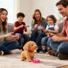 Genrico Electronic Puppy,Companion to Learn Languages,Talking and Barking Dog Toy for Children | for Children of All Ages in Living Room Bedroom Home and Travel view 2