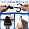 2 PCS Walker Hook Hanging with Dual Hook, 360 Rotation Multipurpose Stroller Hooks for Hanging Diaper Bags, Baby Stroller Wheelchair Hanger Clip Accessories, for Walker, Shopping Cart, Car Back Seat view 3