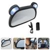 ARTSEWPLY Car Mirror with LED Light and Remote Control Adjustable Backseat Observation Rearview Mirror for Safety USB Rechargeable for Newborn Monitoring view 4