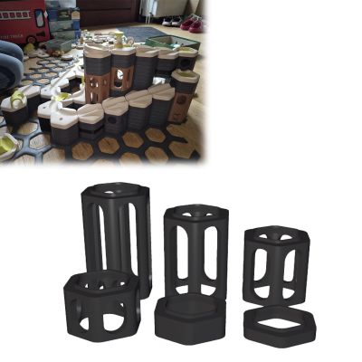 Height Expansion Brick Set for GraviTrax Junior - 6 Different Sizes (10mm to 100mm) - Elevate Marble Tracks