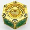 7-in-1 Mechanical Rotating Dice, Metal Dice Set, with Gift Box, Suitable for Role-Playing (Emerald Gold) view 1