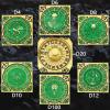 7-in-1 Mechanical Rotating Dice, Metal Dice Set, with Gift Box, Suitable for Role-Playing (Emerald Gold) view 2