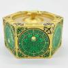 7-in-1 Mechanical Rotating Dice, Metal Dice Set, with Gift Box, Suitable for Role-Playing (Emerald Gold) view 3