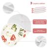 Mazeann Frog Forest Mushrooms Burp Cloths Baby Boys Girls Absorbent Soft Cotton Burping Cloths Rags 4 Pack view 3