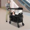 Wagon Stroller for 2 Kids, Foldable Wagon Stroller, Baby Wagon Outdoor with Canopy, 5-Point Harness and Adjustable Handle view 2