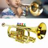 Acouto Trumpet Toy for Kids - Colorful Beginner Musical Instrument with Cymbals & Design, for Learning and Entertainment view 3