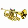 Acouto Trumpet Toy for Kids - Colorful Beginner Musical Instrument with Cymbals & Design, for Learning and Entertainment view 4