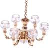 1:12 Scale Dollhouse Chandelier 2.5x3.4 Inch, Vintage Alloy Miniature Light for DIY Doll House view 1