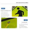Flashing Pedestrian Crossing Sign, Weatherproof Aluminum Traffic Warning Sign for Urban Roads Schools - Solar-Powered Crosswalk Alert for Outdoor Safety(Medium) view 3