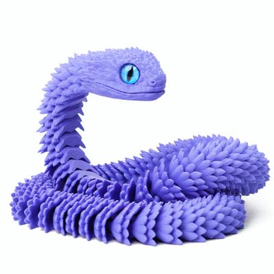 24in 3D Printed Snake Toys, Flexible 3D Printed Animal, Fidget ADHD Snake Toys, Perfect Desk Pet for Animal Collectors, Easter Basket Essentials, Easter Basket Stuffers