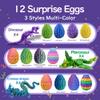 BOYLOVE 12Pcs 3D Printed Dragon with Wings and Egg Set, Cool Fidget Toy Easter Basket Stuffers for Kids, 3D Printed Animals Dinosaur Toy Set for Birthday Party Favors Gifts view 2
