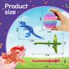 BOYLOVE 12Pcs 3D Printed Dragon with Wings and Egg Set, Cool Fidget Toy Easter Basket Stuffers for Kids, 3D Printed Animals Dinosaur Toy Set for Birthday Party Favors Gifts view 4