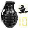 Sratte 1 Pcs Toy Hand Grenade for Cs Game with 10 Round Foam Ammo Model Tactical Fake Grenade for 14+ and Adults Outdoor Army Military Camo Party Favors Pretend Role Play Prop Game(Black) view 1