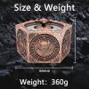 7-in-1 Mechanical Rotating Dice, All-Metal Dice Set with Gift Box, Suitable for Role-Playing (Antique Red) view 2