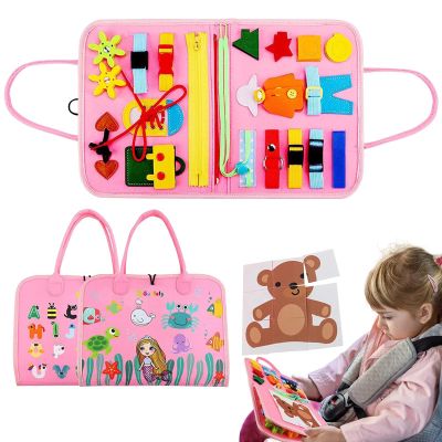 Sensory Board - toddlerr Educational Activities Sensory Toys, Fine Motor Skills Toy Travel Game | Preschool Learning Activities for Life Skills Training