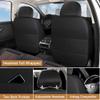 Cresater Universal Car Seat Covers Fit for Jeep Liberty 2002-2012,Front Set Leather Seat Cover,Airbag Compatible Car Seat Cushions,Waterproof Seat Covers for Cars(Brown-Black) view 3