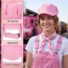 Chicingyou 6 Pack Train Conductor Hat Engineer Hats Train Favors,Pink view 3